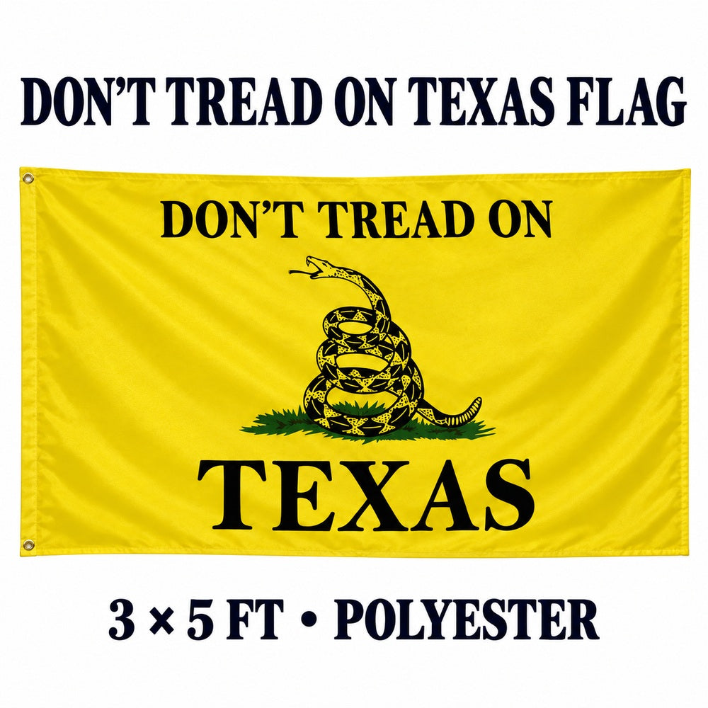 Don't Tread on Texas Flag 3x5 features and size details