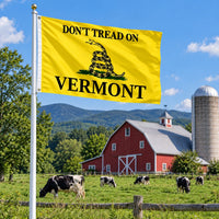 Don't Tread on Vermont Flag 3x5 displayed outdoors