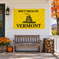 Don't Tread on Vermont Flag 3x5 displayed outdoors