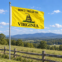 Don't Tread on Virginia Flag 3x5 displayed outdoors