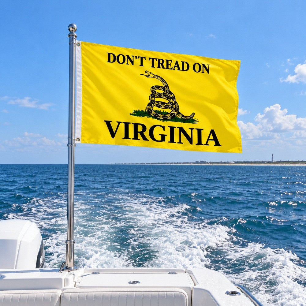 Don't Tread on Virginia Flag 3x5 displayed outdoors