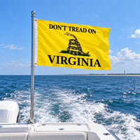 Don't Tread on Virginia Flag 3x5 displayed outdoors