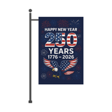 USA 250 Years Yard Flags (2-Pack) — 1776 to 2026 Patriotic Eagle + Happy New Year