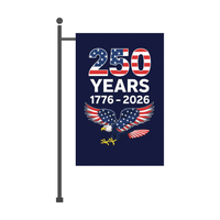 USA 250 Years Yard Flags (2-Pack) — 1776 to 2026 Patriotic Eagle + Happy New Year