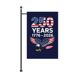 USA 250 Years Yard Flags (2-Pack) — 1776 to 2026 Patriotic Eagle + Happy New Year
