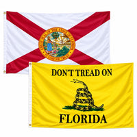 Florida State Flag and Don't Tread on Florida Flag 3x5 2-Pack