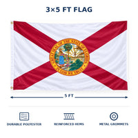Florida State Flag 3x5 features and size details