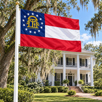 Georgia State Flag 3x5 displayed outdoors