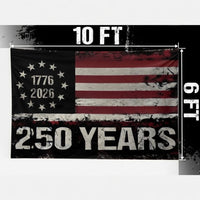 6x10 Huge 250 Years American Flag - 4 Times The Size of a Regular Flag!!! 1776-2026 Extra Large Distressed USA Banner