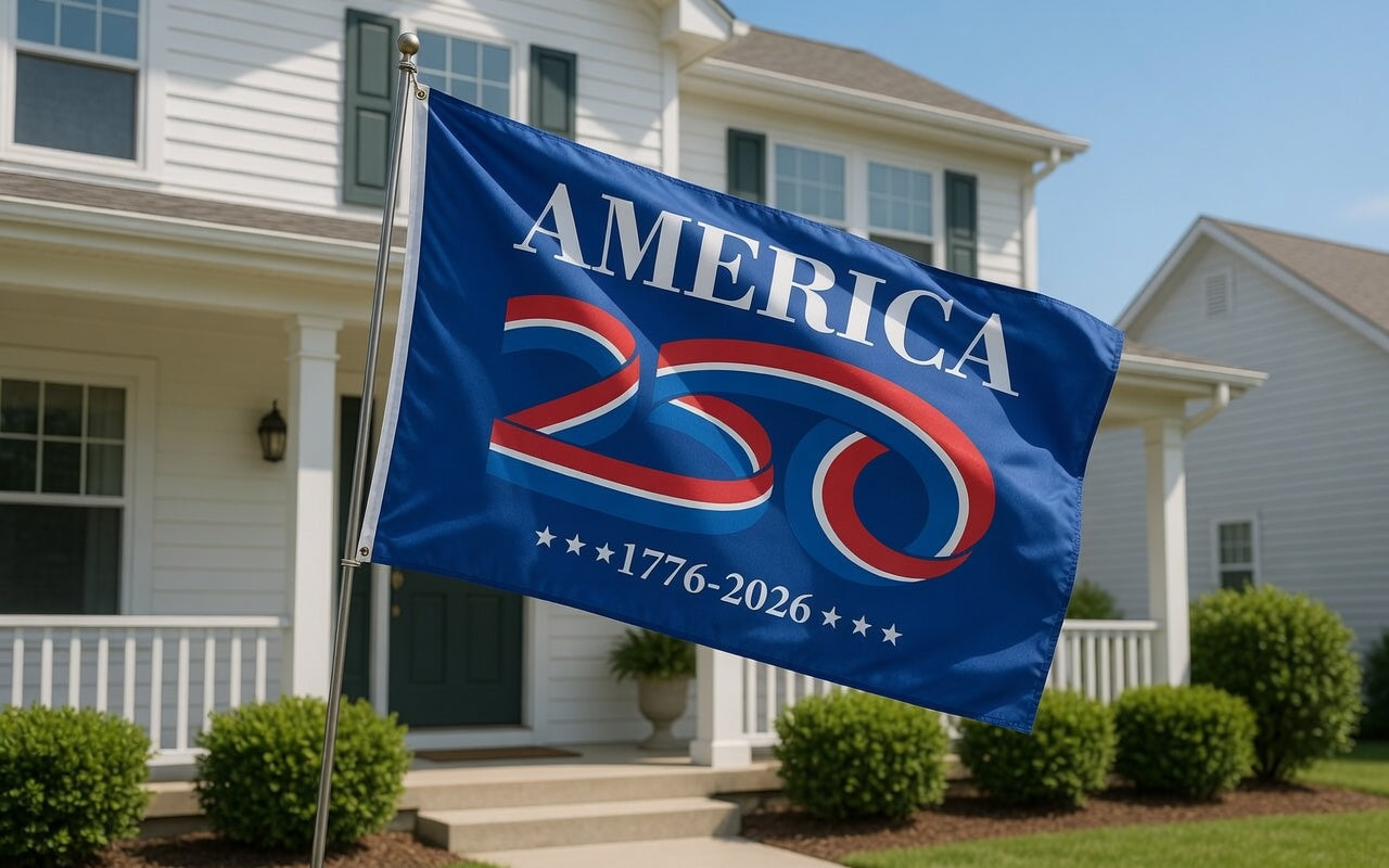 America 250 Flag 2026 - 3x5 ft Semi quincentennial Celebration Banner
