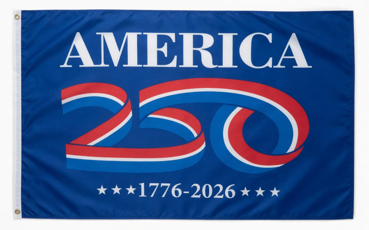 America 250 Flag 2026 - 3x5 ft Semi quincentennial Celebration Banner