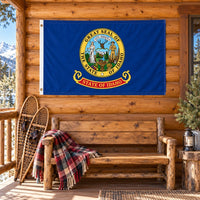 Idaho State Flag 3x5 displayed outdoors