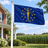 Indiana State Flag 3x5 displayed outdoors