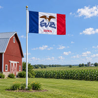 Iowa State Flag 3x5 displayed outdoors