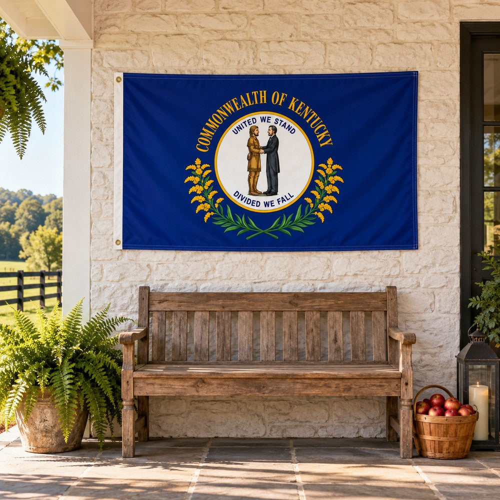 Kentucky State Flag 3x5 displayed outdoors