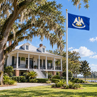 Louisiana State Flag 3x5 displayed outdoors