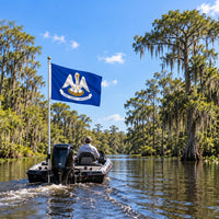 Louisiana State Flag 3x5 displayed outdoors