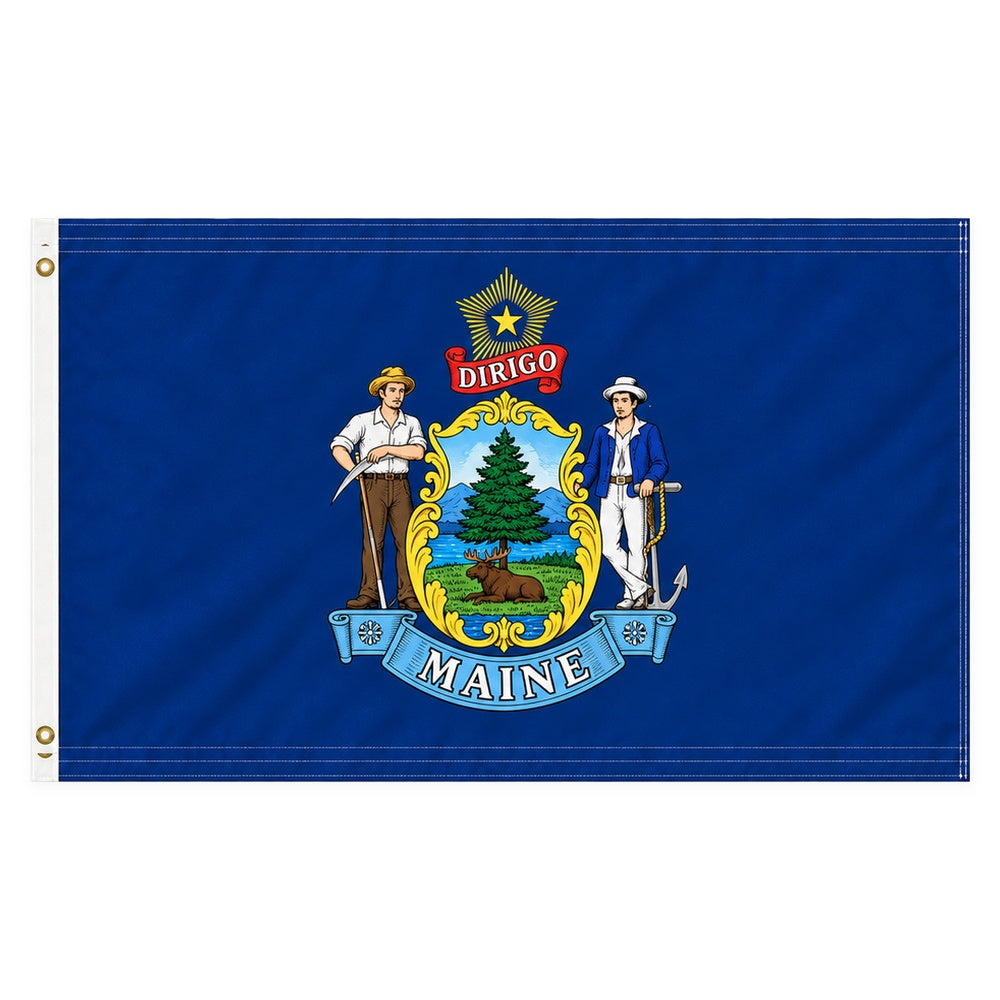 Maine State Flag 3x5