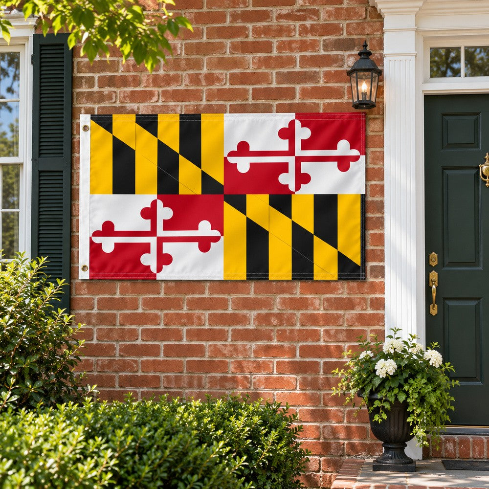 Maryland State Flag 3x5 displayed outdoors