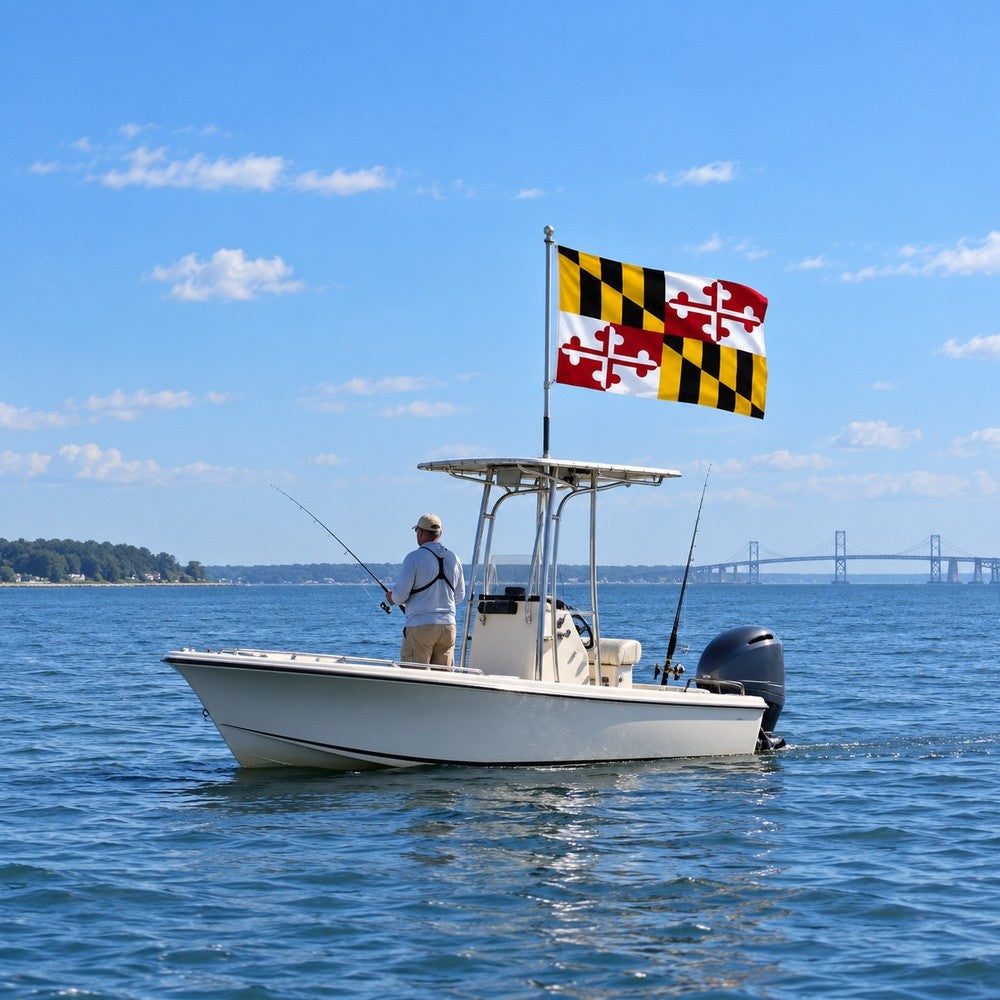 Maryland State Flag 3x5 displayed outdoors