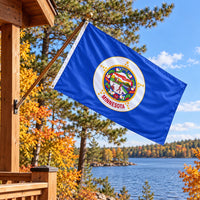 Minnesota State Flag 3x5 displayed outdoors