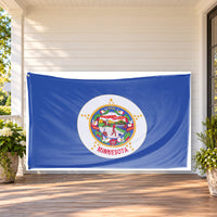 Minnesota State Flag 3x5 displayed outdoors