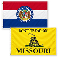 Missouri State Flag and Don't Tread on Missouri Flag 3x5 2-Pack