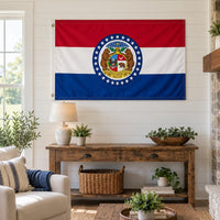 Missouri State Flag 3x5 displayed outdoors
