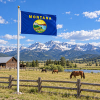 Montana State Flag 3x5 displayed outdoors
