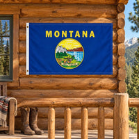 Montana State Flag 3x5 displayed outdoors