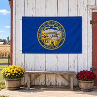 Nebraska State Flag 3x5 displayed outdoors