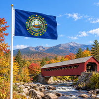 New Hampshire State Flag 3x5 displayed outdoors