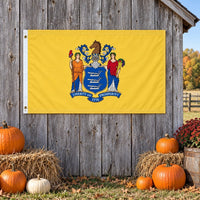 New Jersey State Flag 3x5 displayed outdoors