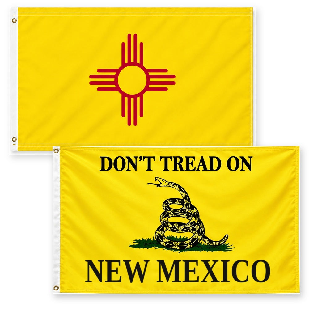New Mexico State Flag and Don't Tread on New Mexico Flag 3x5 2-Pack