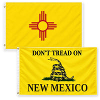 New Mexico State Flag and Don't Tread on New Mexico Flag 3x5 2-Pack