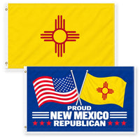 New Mexico State Flag and Proud New Mexico Republican Flag 3x5 2-Pack