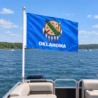 Oklahoma State Flag 3x5 displayed outdoors
