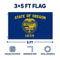 Oregon State Flag 3x5 features and size details