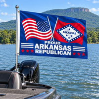 Proud Arkansas Republican Flag 3x5 displayed outdoors