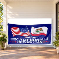 Proud California Republican Flag 3x5 displayed outdoors