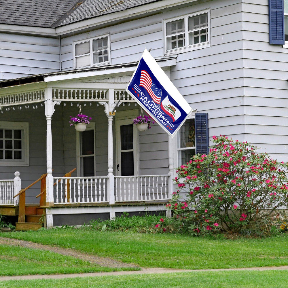 Proud California Republican Flag 3x5 displayed outdoors
