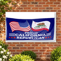 Proud California Republican Flag 3x5 displayed outdoors