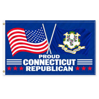 Proud Connecticut Republican Flag 3x5