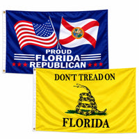 Proud Florida Republican and Don't Tread on Florida Flags 3x5 2-Pack