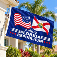 Proud Florida Republican Flag 3x5 displayed outdoors
