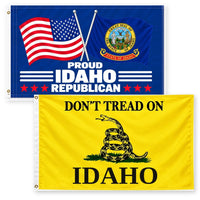 Proud Idaho Republican and Don't Tread on Idaho Flags 3x5 2-Pack