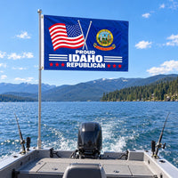 Proud Idaho Republican Flag 3x5 displayed outdoors