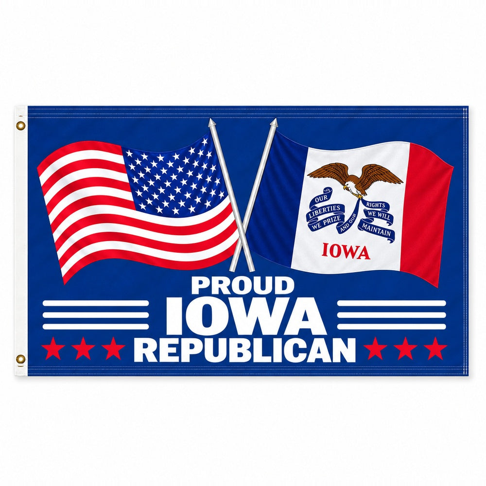 Proud Iowa Republican Flag 3x5
