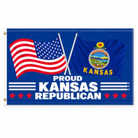 Proud Kansas Republican Flag 3x5