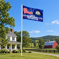 Proud Kentucky Republican Flag 3x5 displayed outdoors